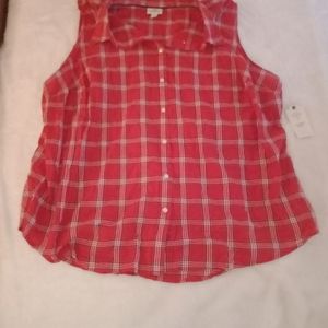 Red tank top flannel